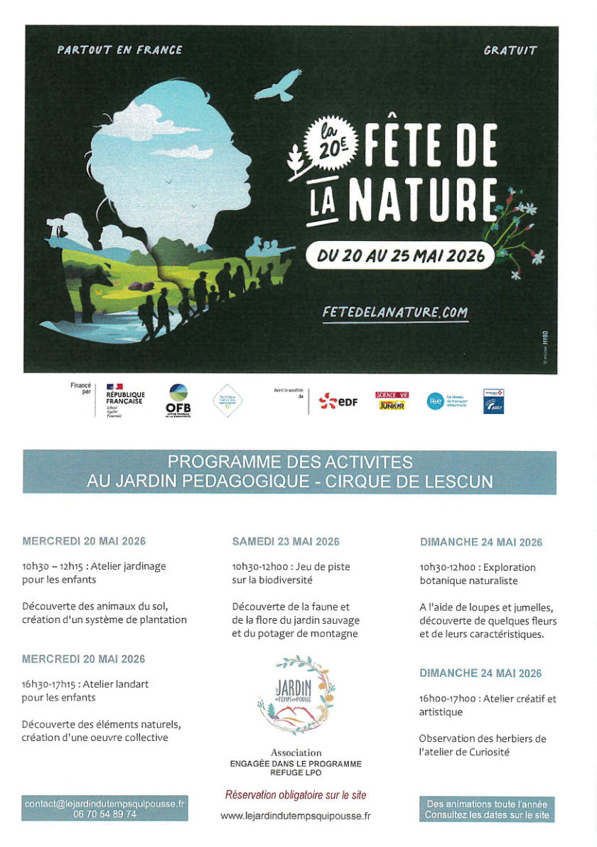 20ème Fête de la Nature Exploration botanique naturaliste  Lescun 2026-05-24