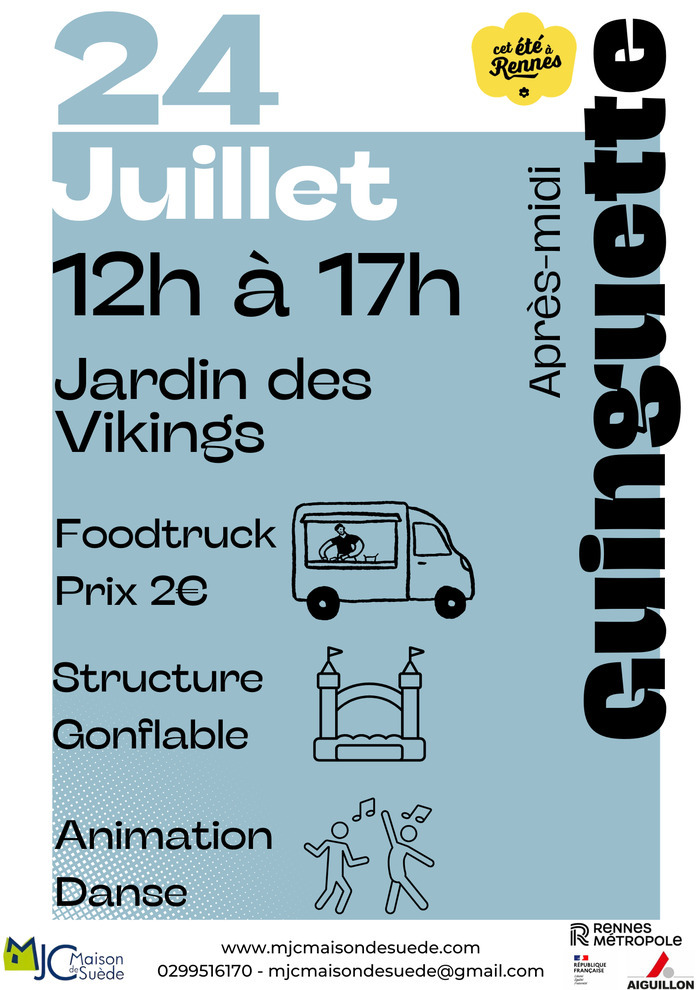 24 juillet – Guinguette MJC Maison de Suède à Copenhague ! Jardin des Vikings Rennes