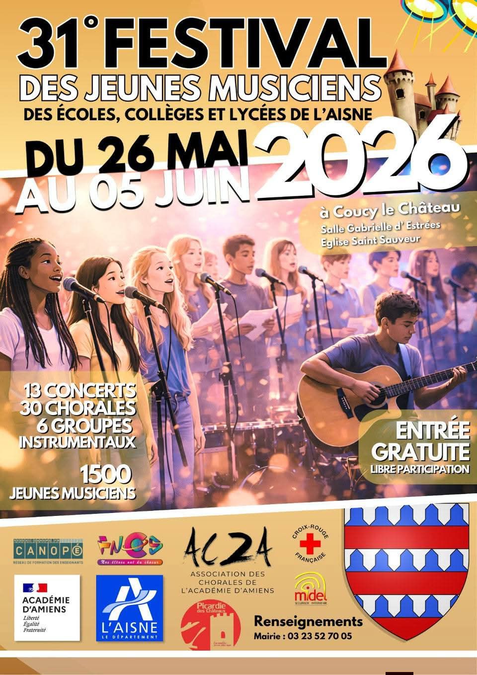 31° Festival Des Jeunes Musiciens Coucy-le-Château-Auffrique