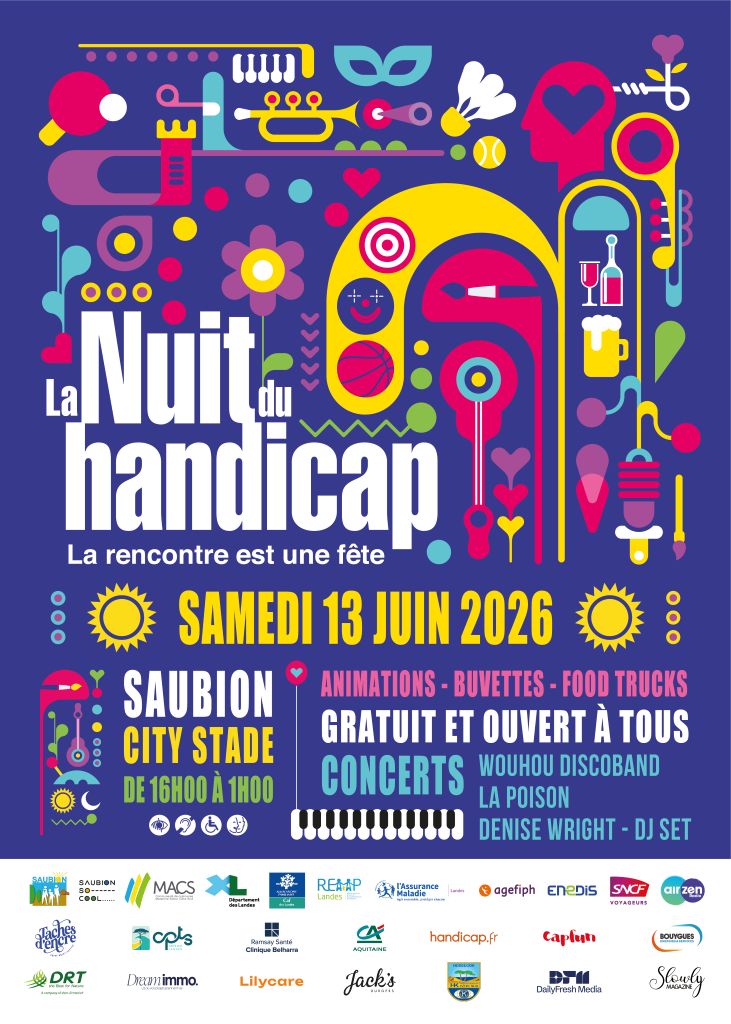 6ème édition du Festival La Nuit du Handicap Saubion 1 rue de l'Ecole Saubion 2026-06-13