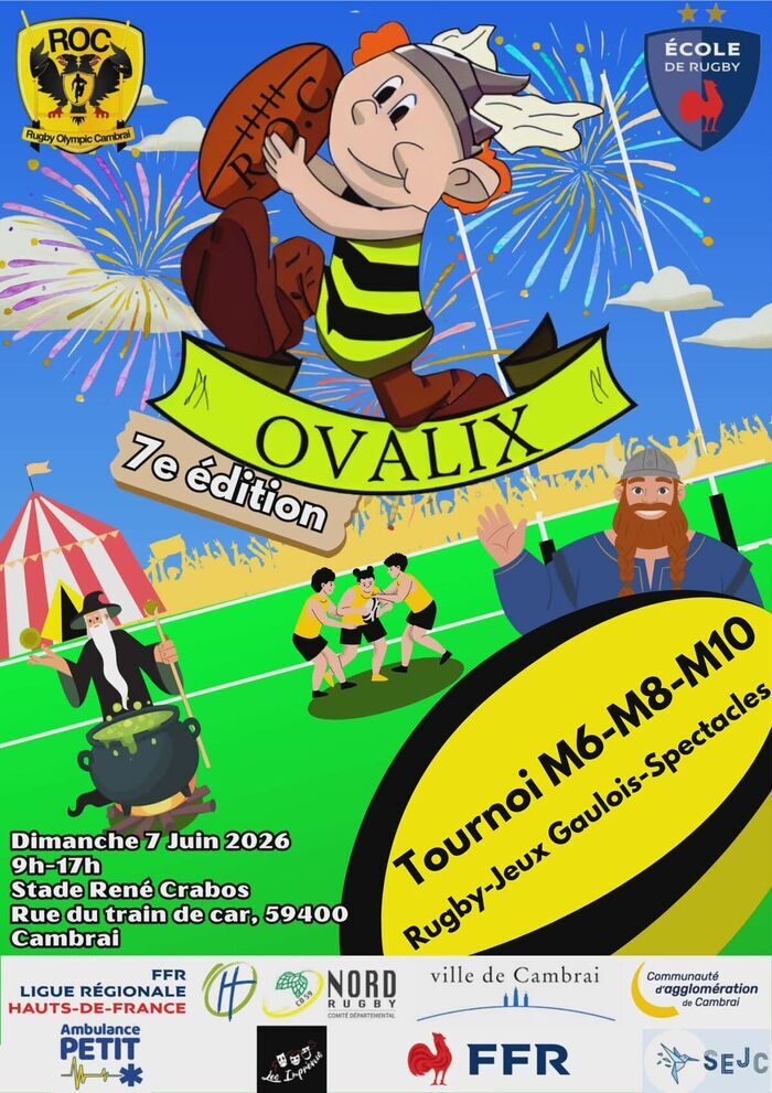 7ème édition Tournoi Ovalix 2026 – Rugby Olympic de Cambrai, Stade René Crabos, Cambrai