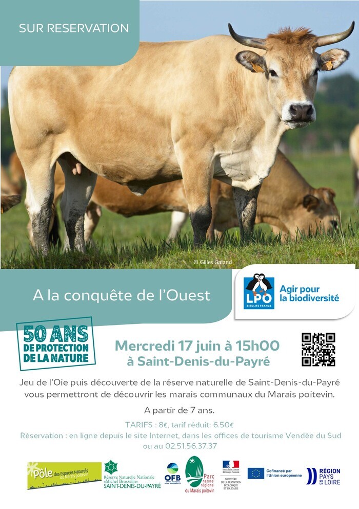 A la conquête de l’Ouest, Réserve naturelle de St Denis du Payré 85580, Triaize