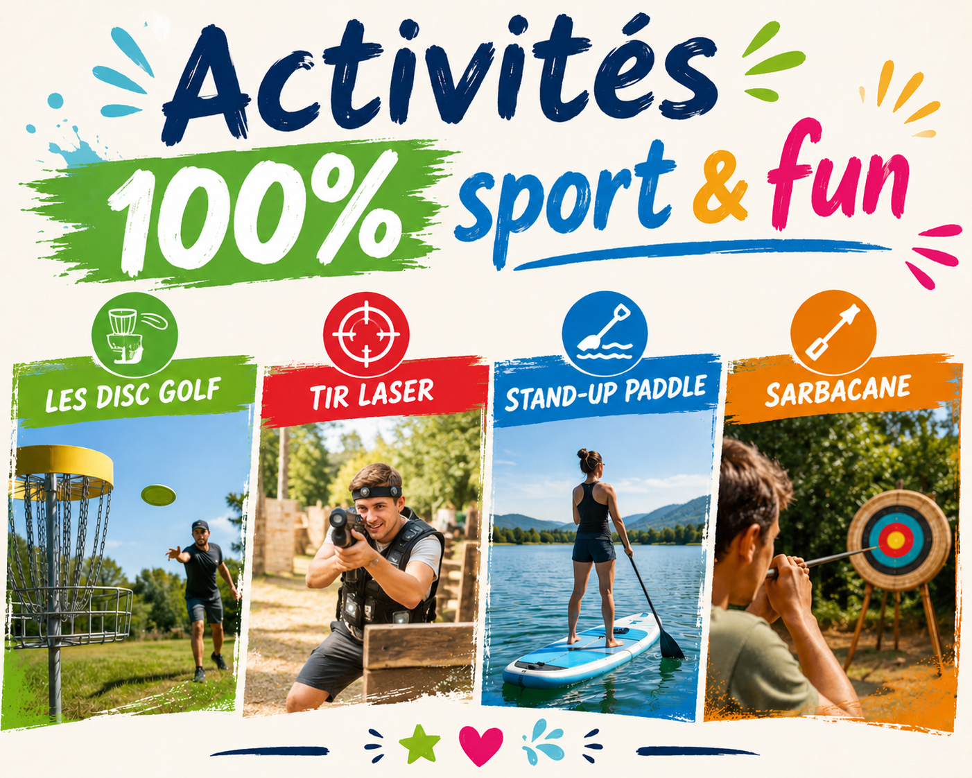 Activités 100% sport & fun Saint-Front-de-Pradoux