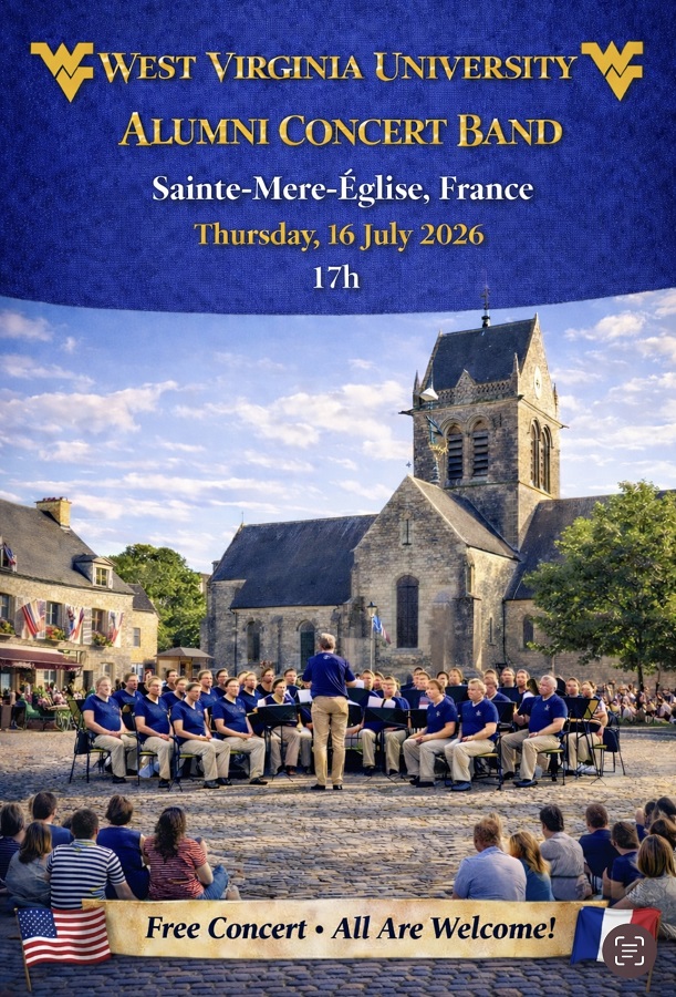 Alumni concert band Place Pierre Maury Sainte-Mère-Église 2026-07-16