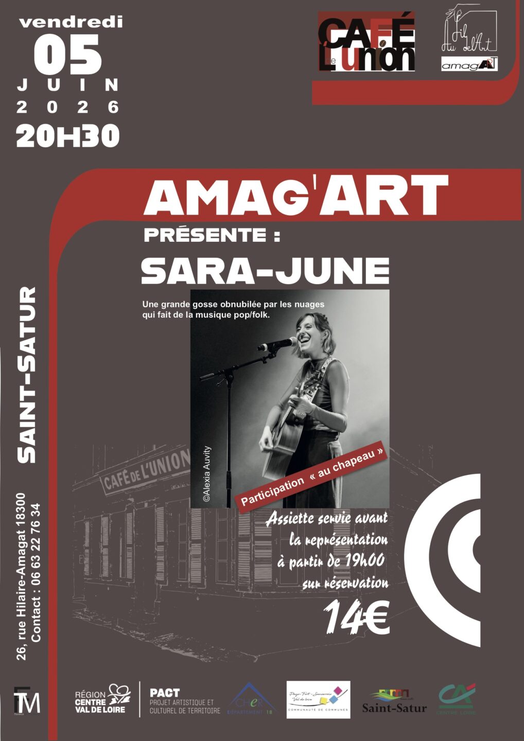 [AMAG&rsquo;ART] Sara June Concert  Saint-Satur