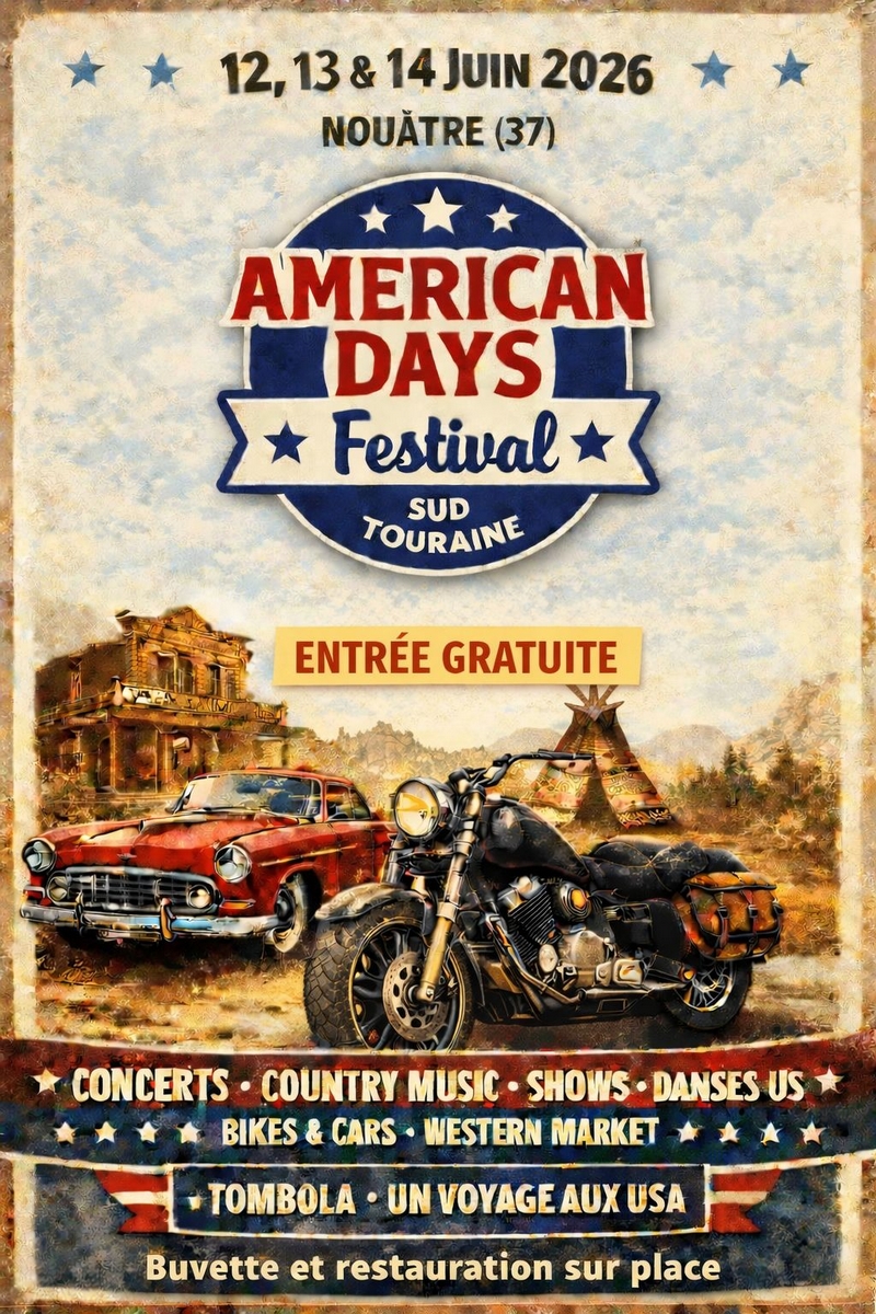 American Days Festival Le Ranch Noyers Nouâtre 2026-06-12