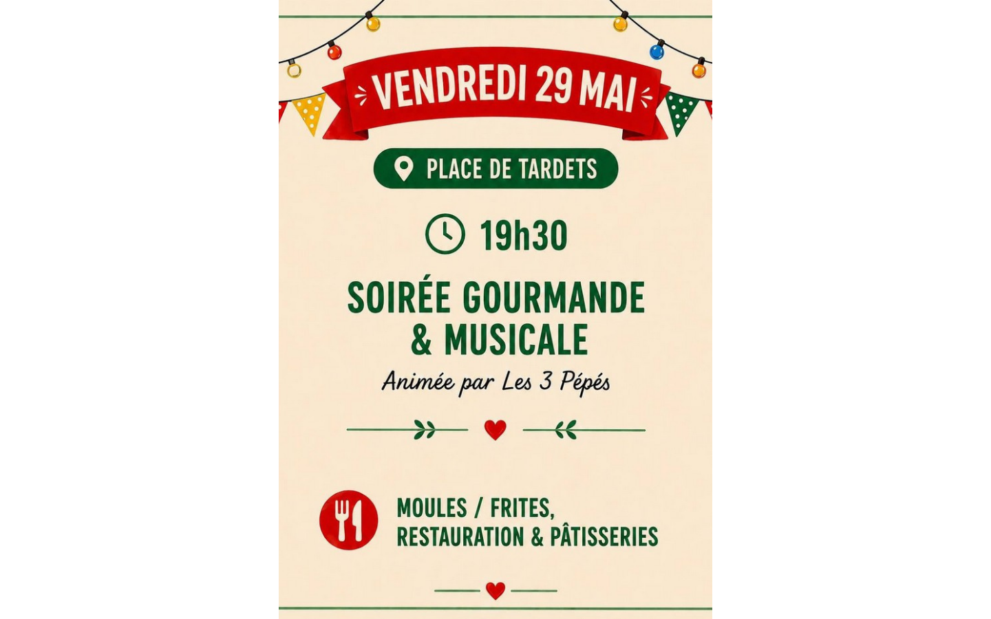 Animation commerciale soirée gourmande et musicale Tardets-Sorholus