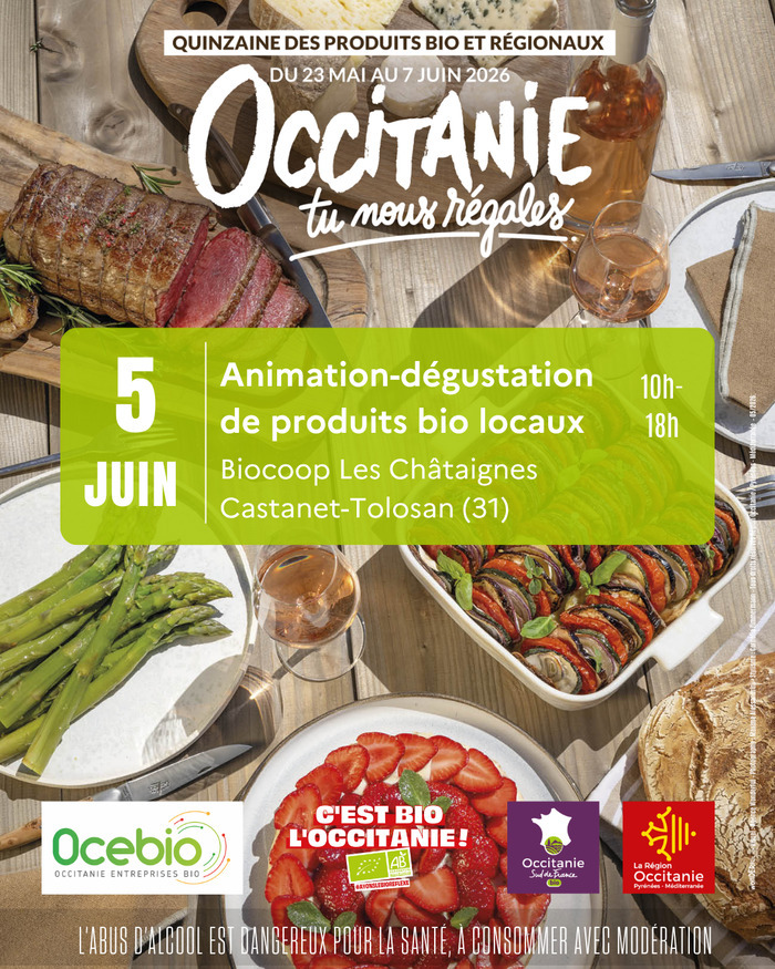 Animation-dégustation à Biocoop Les Châtaignes, Biocoop Les Châtaignes, Castanet-Tolosan