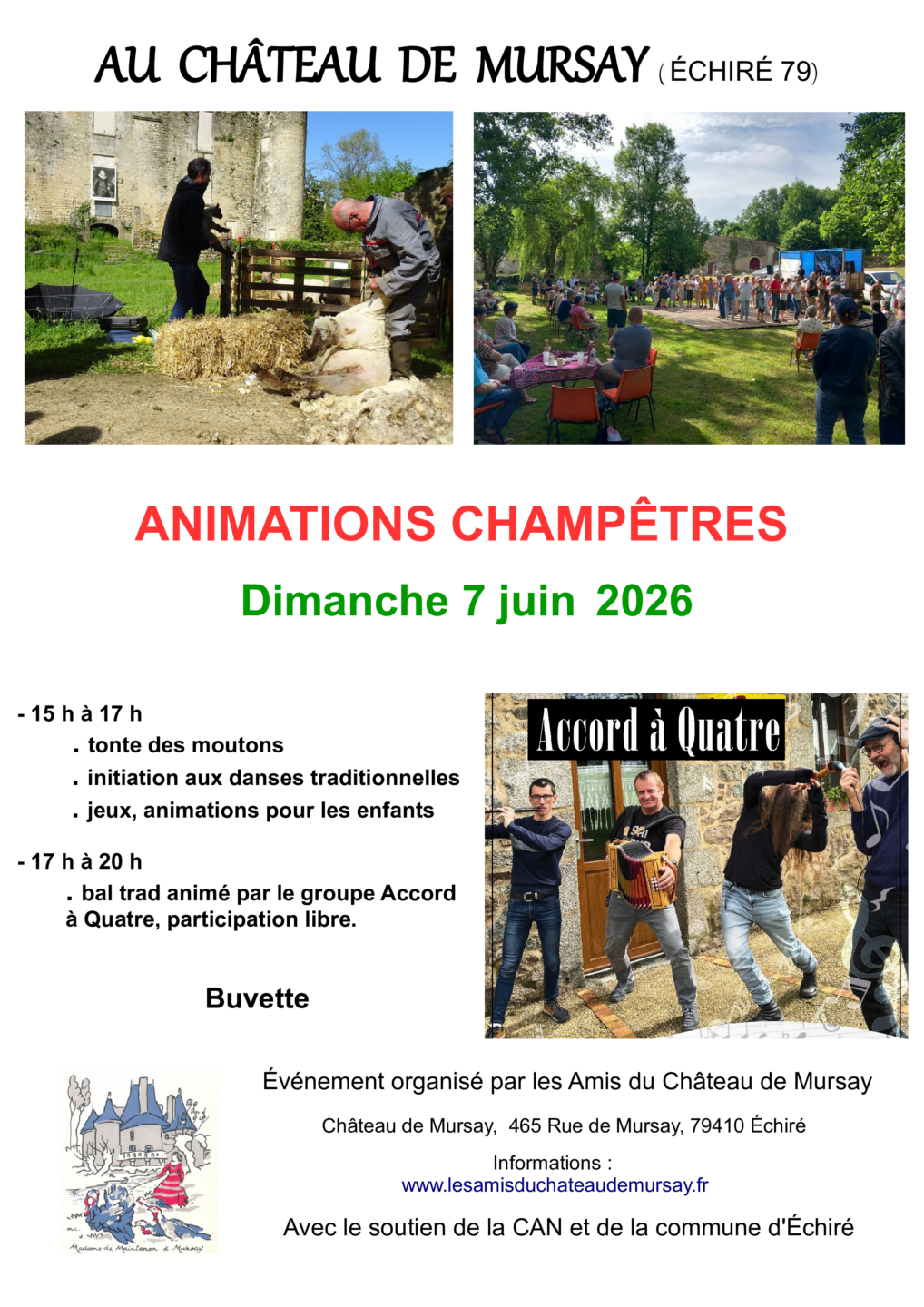 Animations Champêtres au Château de Mursay à Échiré  Échiré