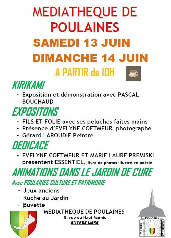 Animations diverses à la Médiathèque Poulaines