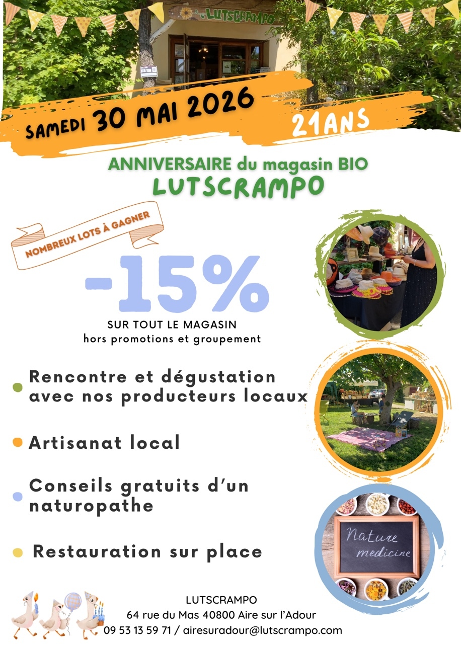 Anniversaire du magasin Lutscrampo Boutique Lutscrampo Aire-sur-l'Adour 2026-05-30