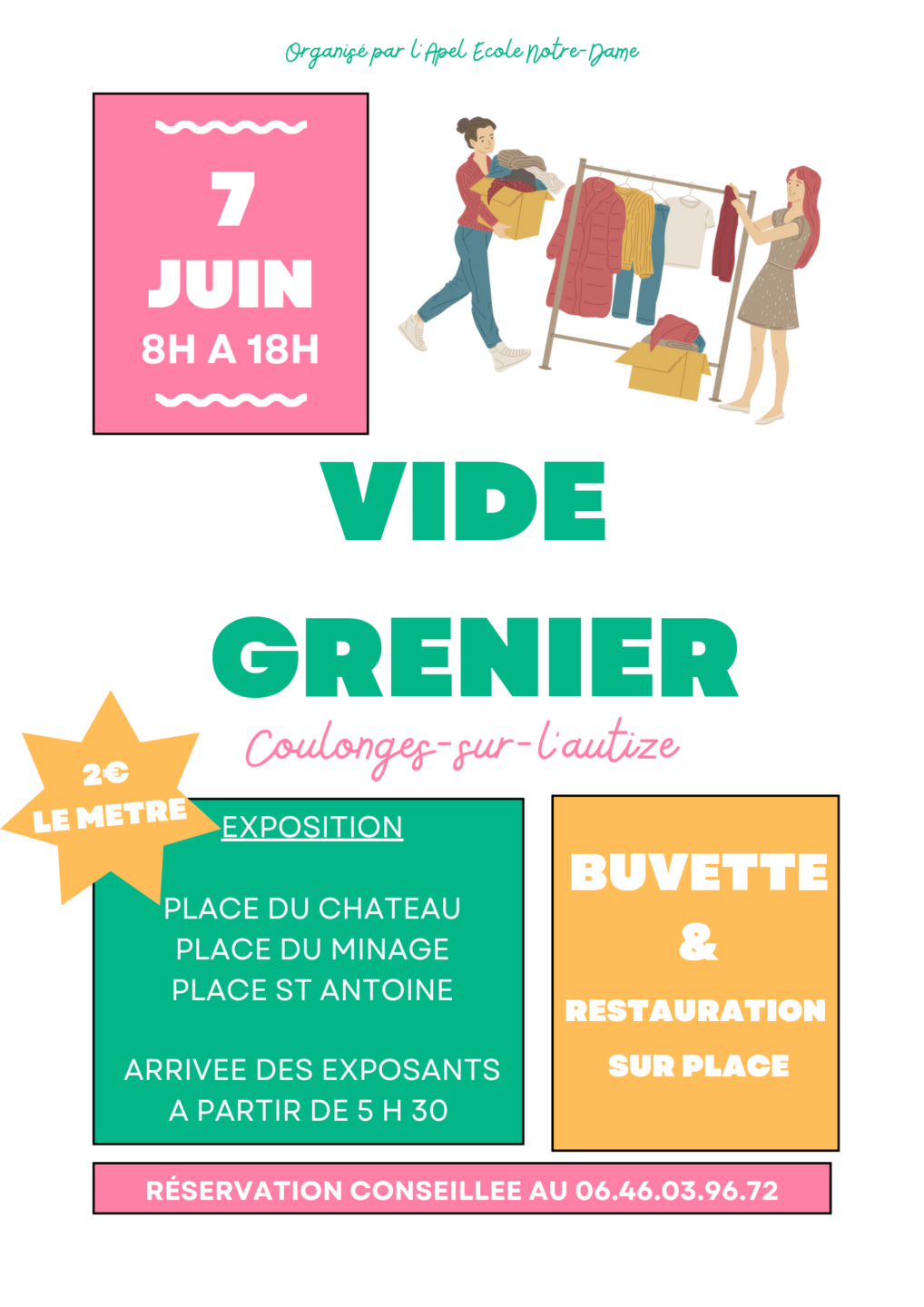 Apel Notre-Dame Vide grenier Coulonges-sur-l’Autize
