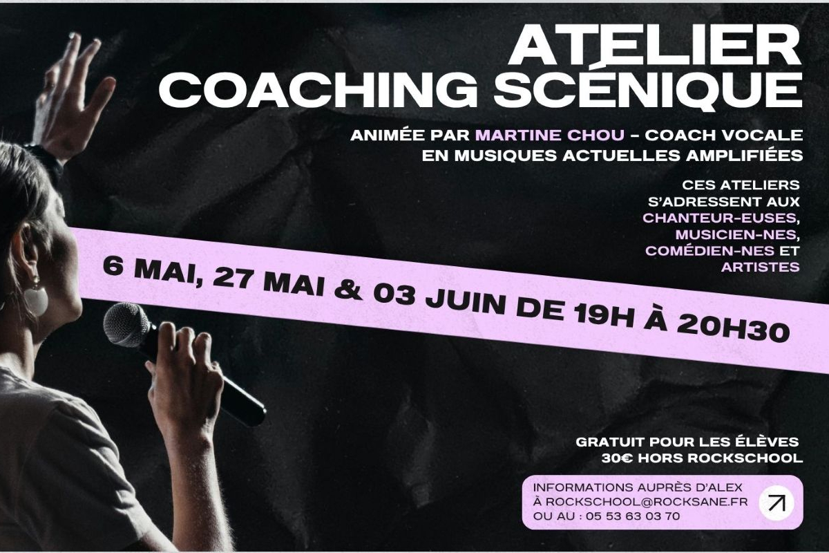 Atelier coaching scénique Le Rocksane Bergerac