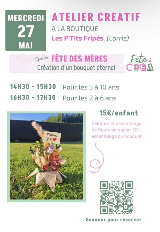 Atelier créatif bouquet éternel Lorris