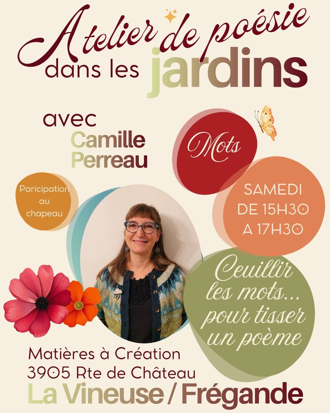 Atelier de poésie Ateliers Matières à Création La Vineuse sur Fregande 2026-06-06