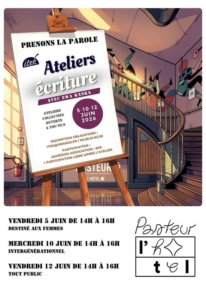 Atelier d'écriture · intergénérationnel · "Prenons la parole !" Hôtel Pasteur Rennes