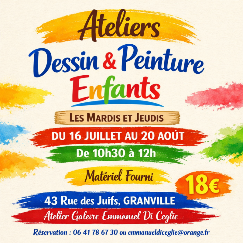 Atelier dessin peinture Atelier Galerie Emmanuel Di Ceglie Granville