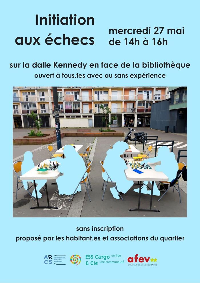 Atelier d’initiation aux échecs Dalle Kennedy Rennes