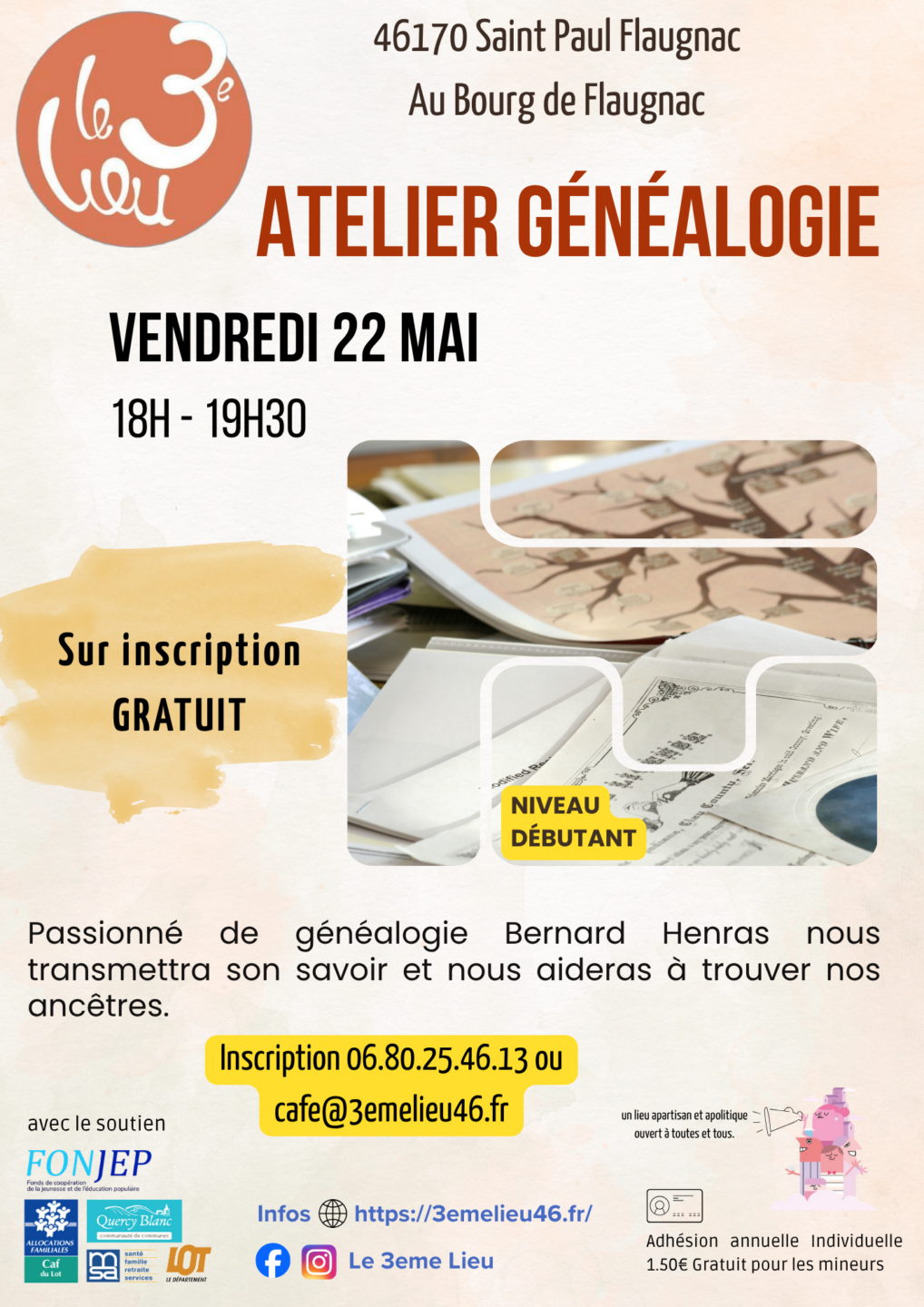 Atelier généalogie  Saint-Paul-Flaugnac