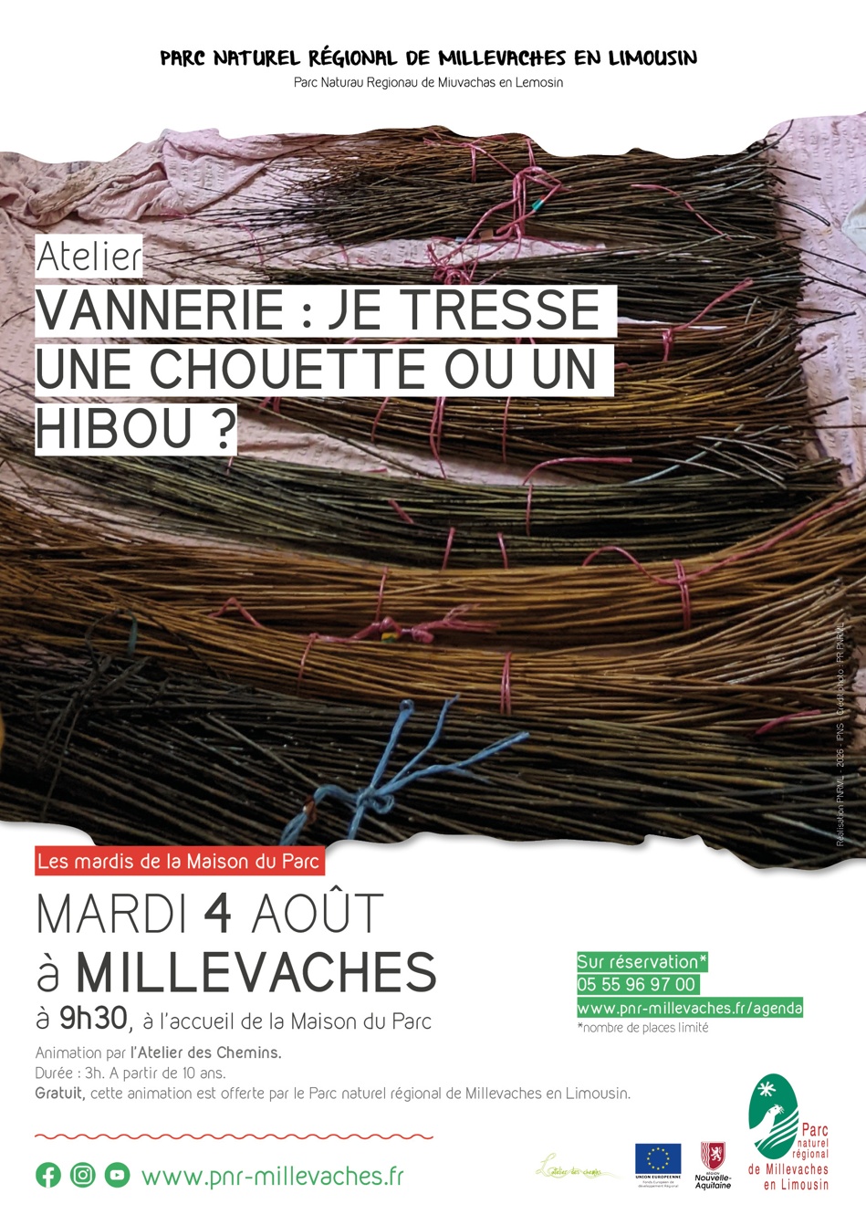 Atelier je tresse une chouette ou un hibou? 7 route d'Aubusson Millevaches 2026-08-04