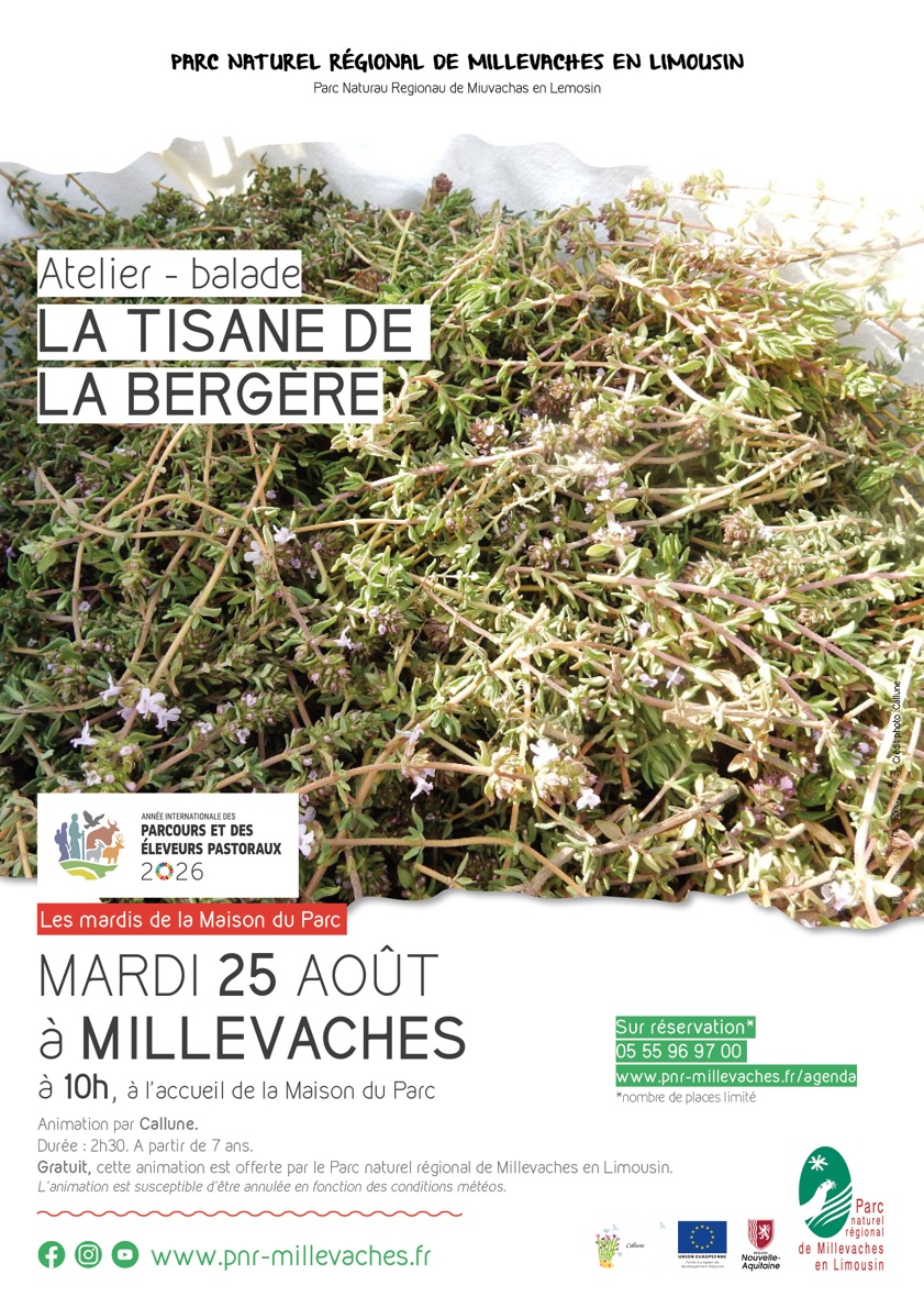 Atelier La tisane de la bergère Maison du Parc Millevaches 2026-08-25
