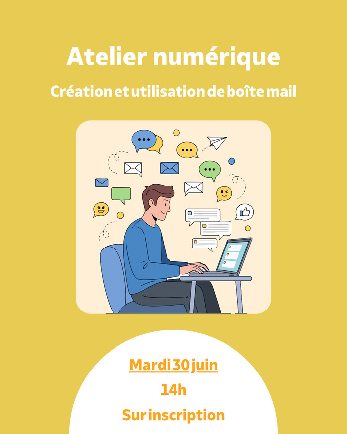 Atelier numérique : création et utilisation de boîte mail, La Source, Le Bouscat