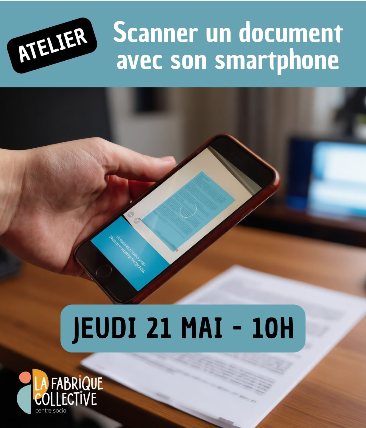 Atelier numérique scanner des documents à l&rsquo;aide d&rsquo;un smartphone Nasse à Concepts Ornans