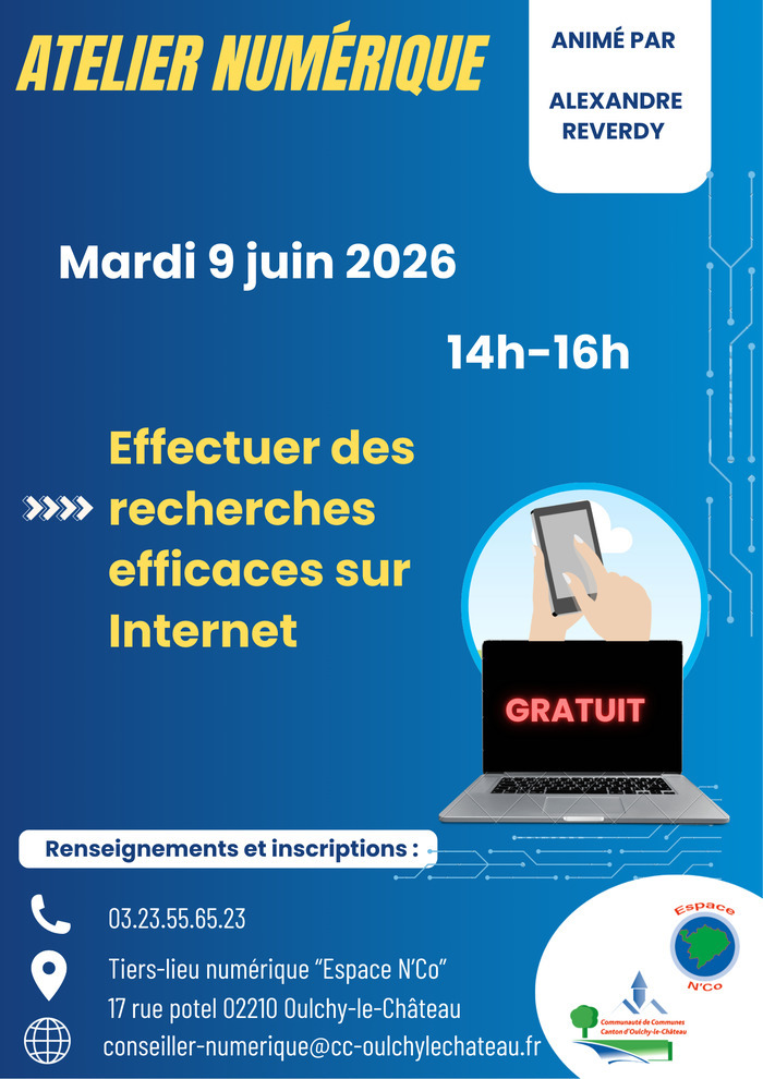 Atelier numérique, Tiers-lieu numérique « Espace N’Co », Oulchy-le-Château