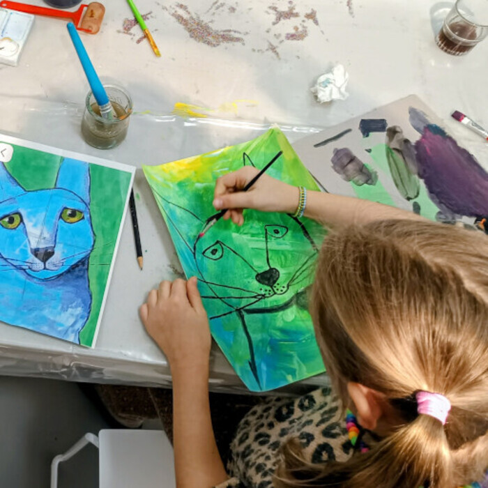 Atelier parents et enfants d'initiation à l'aquarelle Bibliothèque Pierre Veilletet Bordeaux