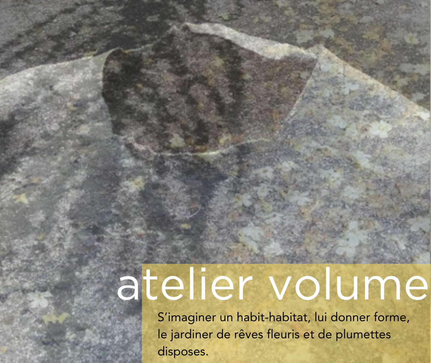ATELIER VOLUME AVEC CLAIRE JOURNER DUNIYA Muret