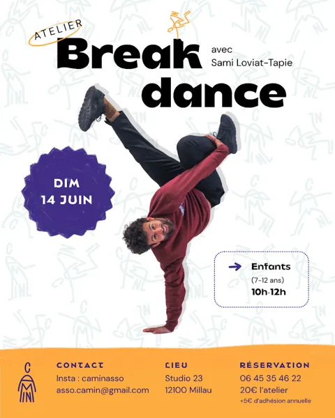 Ateliers Breakdance Enfants Camin L'Acadanse Millau 2026-06-14
