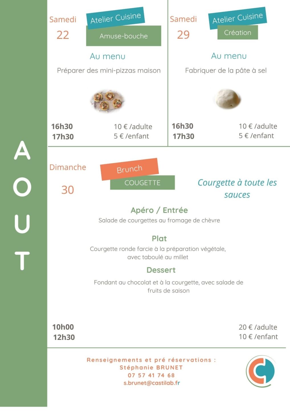 Ateliers culinaires août à Bio d&rsquo;Ici  Castillon-la-Bataille