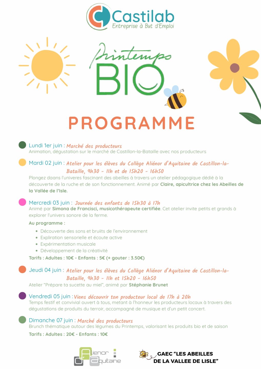 Ateliers culinaires juillet à Bio d’Ici Bio d’Ici Castillon-la-Bataille