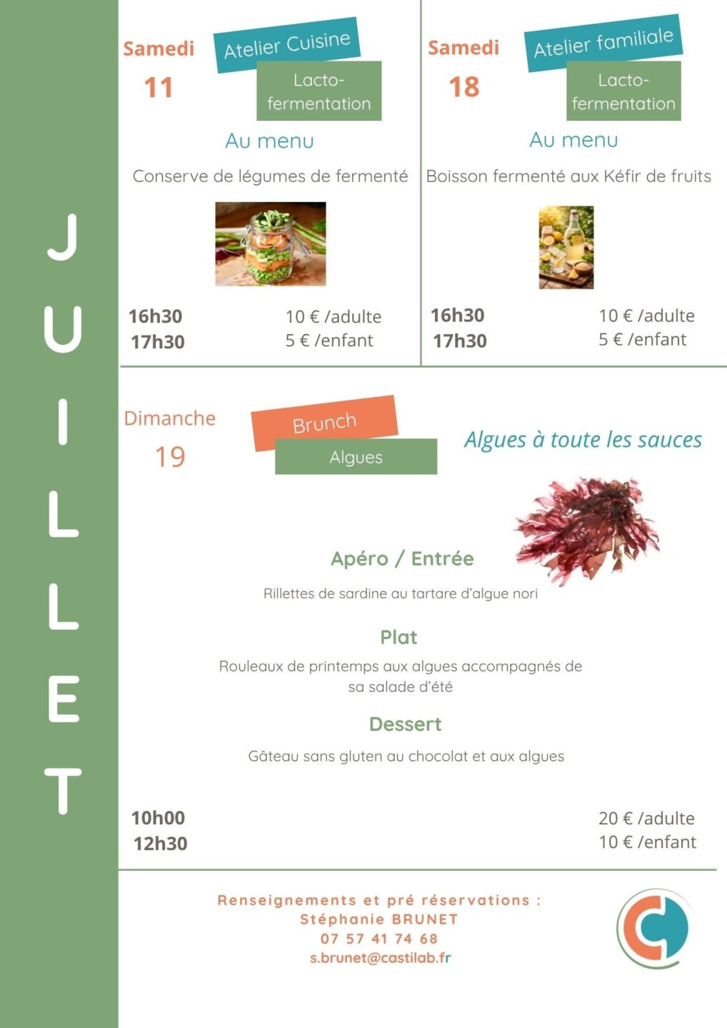 Ateliers culinaires juillet à Bio d&rsquo;Ici  Castillon-la-Bataille