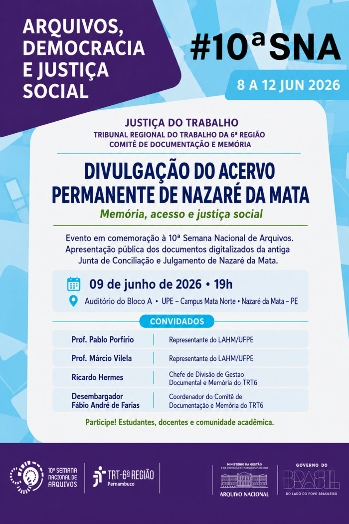 , Auditório do Bloco A da UPE – Campus Mata Norte, em Nazaré da Mata/PE., Nazaré da Mata
