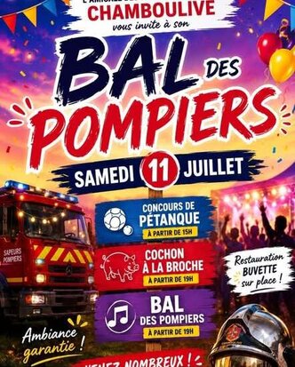Bal des Pompiers Place du cimetière Chamboulive