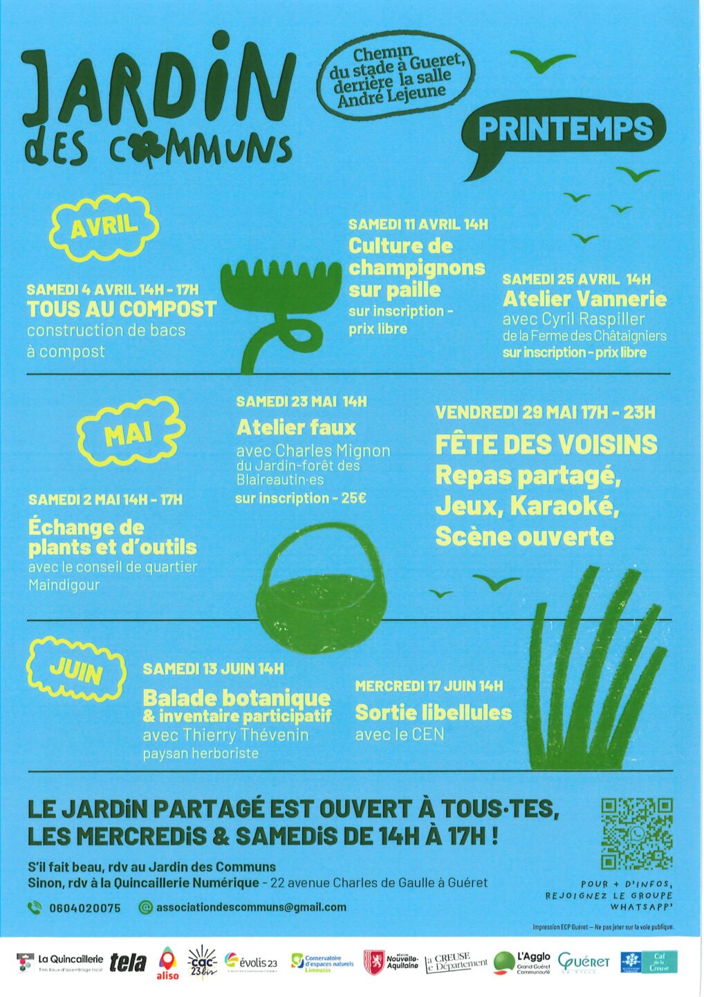 Balade botanique et inventaire participatif Chemin du Stade Guéret 2026-06-13