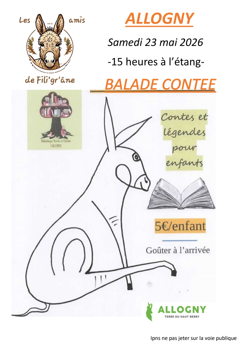 Balade Contée Filig'r'Âne  Allogny 2026-05-23