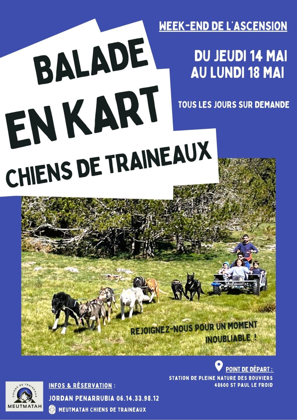 BALADE EN KART CHIEN DE TRAINEAUX  Saint-Paul-le-Froid