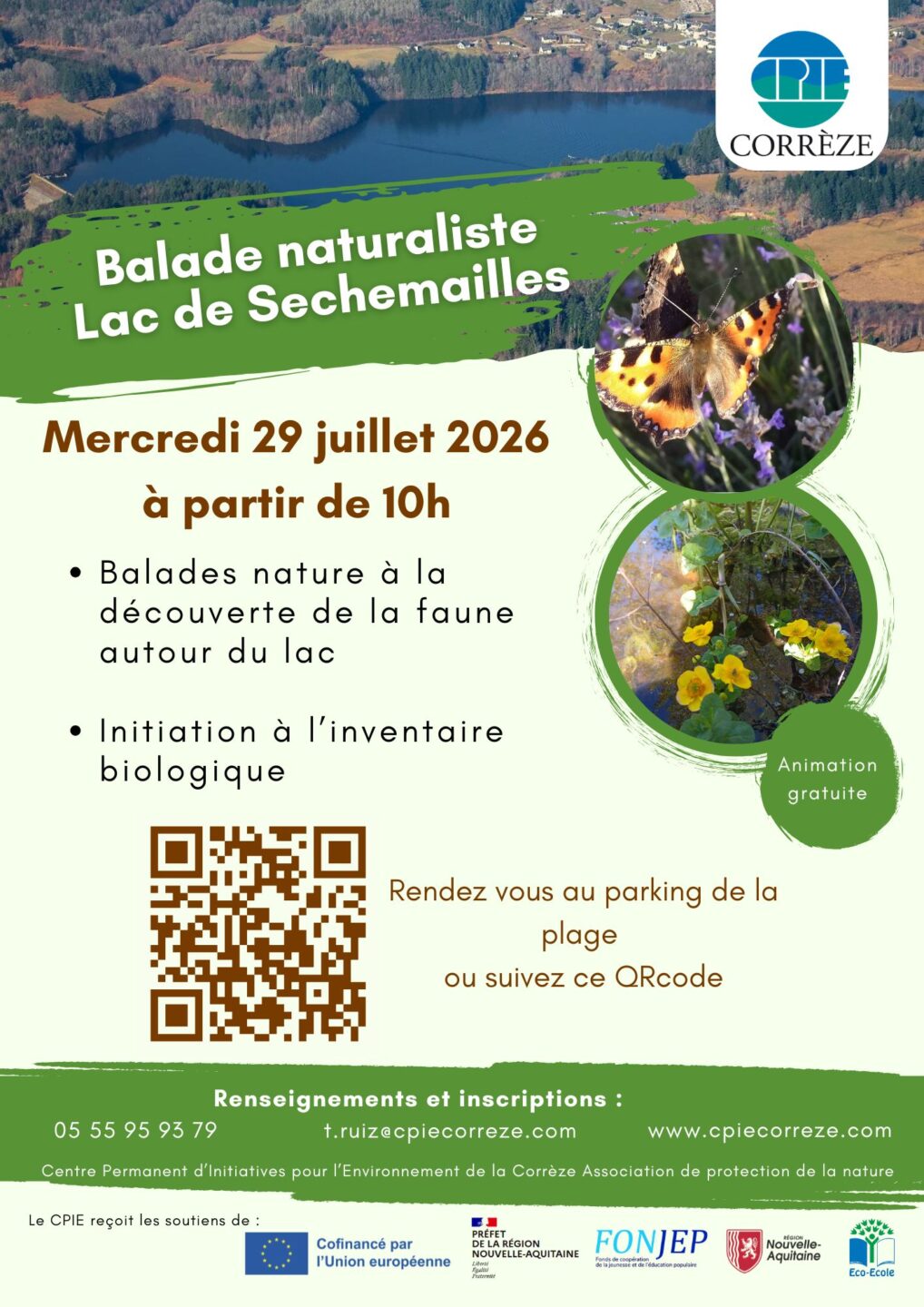 Balade naturaliste au lac de Séchemaille  Ambrugeat