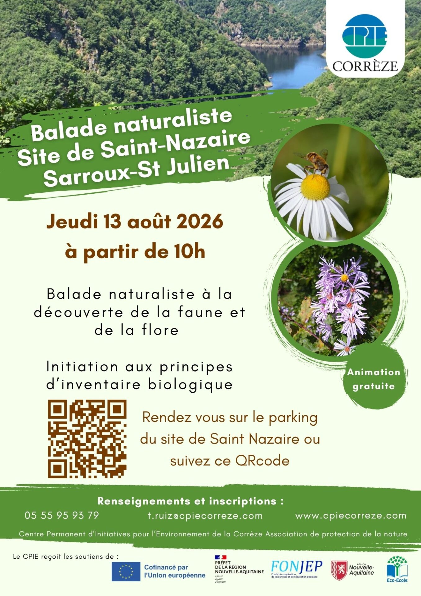 Balade naturaliste au site de Saint-Nazaire Sarroux Saint Julien