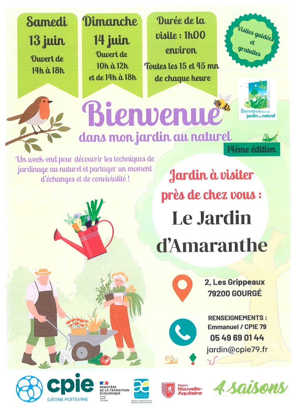Bienvenue dans mon jardin au naturel -14 ème édition Le Jardin d&rsquo;Amaranthe  Gourgé