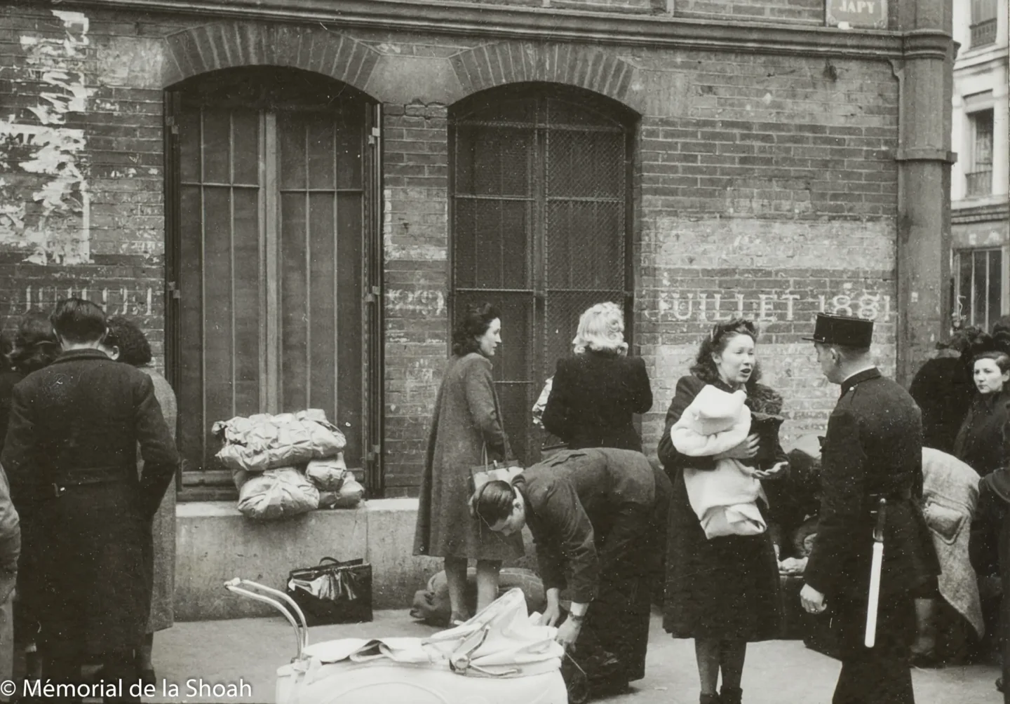 Image de la rafle du billet vert conservée par le Mémorial de la Shoah