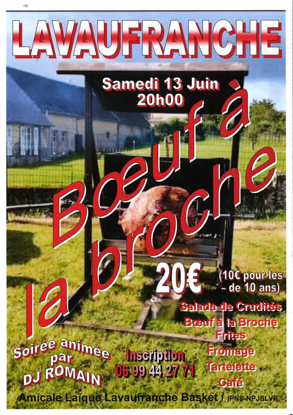 Bœuf à la broche SALLE ROBERT LAMIER Lavaufranche 2026-06-13