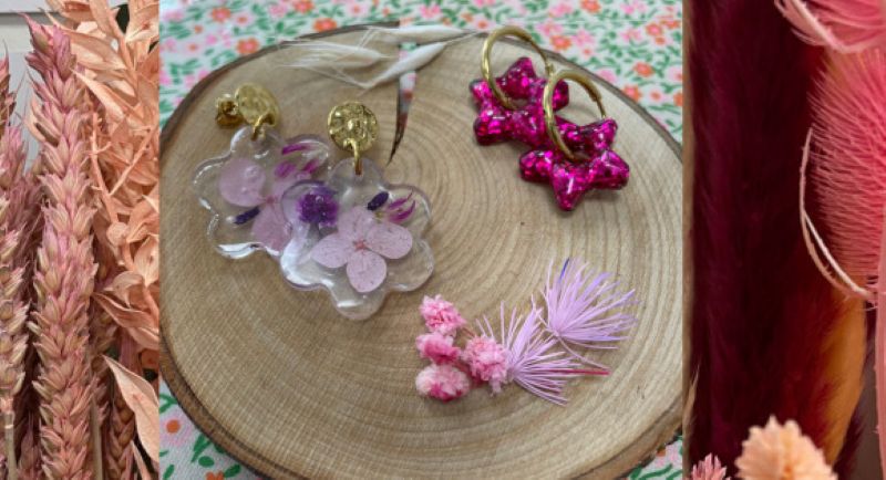 Boucles d'oreilles en résine 9 Rue du Docteur Letourneur Granville 2026-06-23