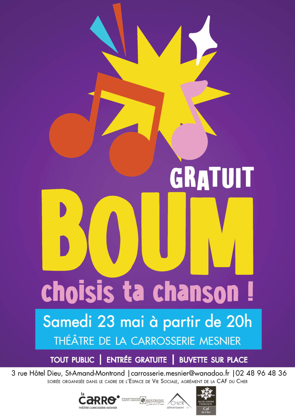 Boum, choisis ta chanson  Saint-Amand-Montrond