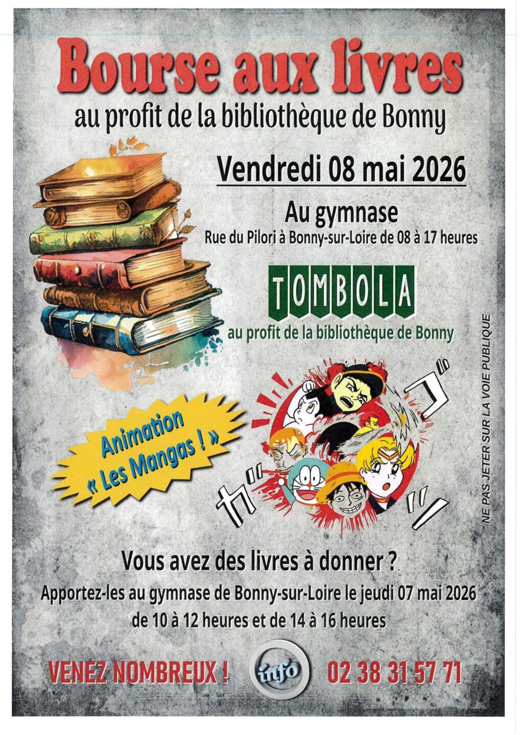 Bourse aux livres et tombola  Bonny-sur-Loire