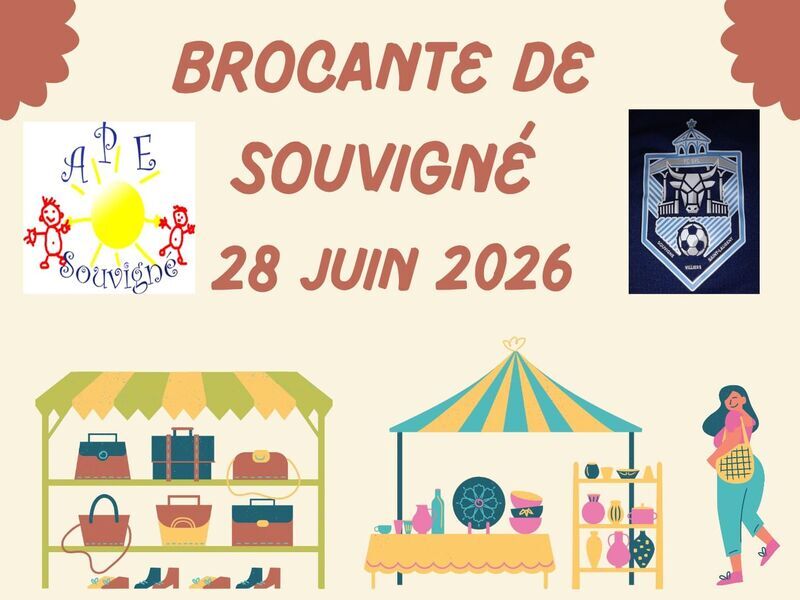 Brocante de Souvigné Rue des Écoles Souvigné 2026-06-28
