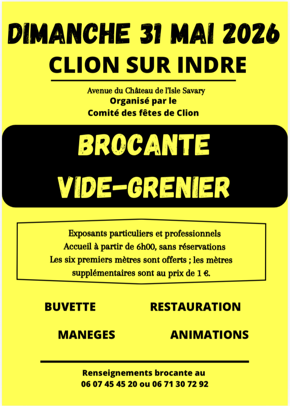 Brocante et vide-grenier Clion