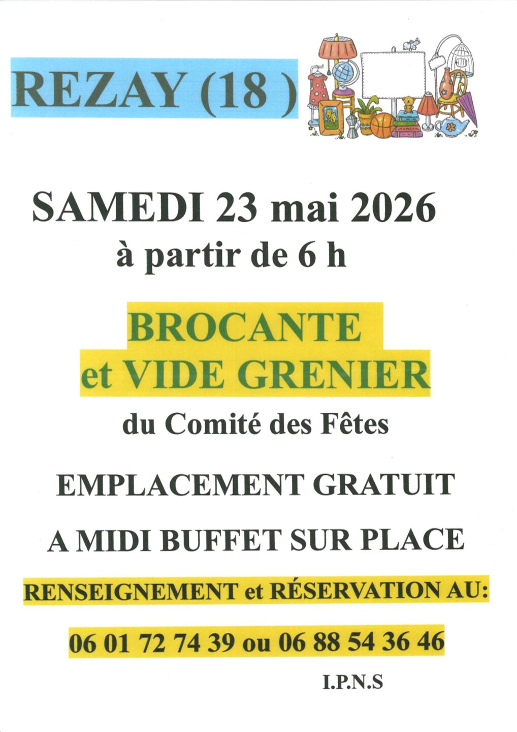 Brocante et vide grenier  Rezay